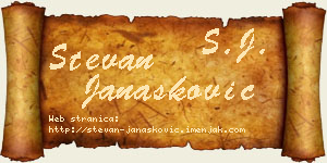 Stevan Janašković vizit kartica